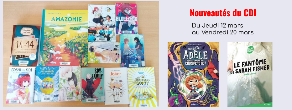 Nouveautés 12/03-20/03