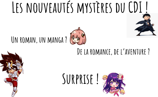 image Nouveautés mystères du CDI ! Du 13/04 au 17/04