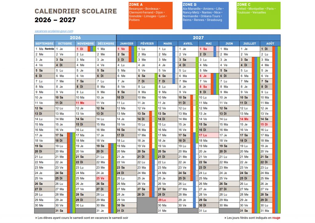 calendrier-scolaire-2026-2027-1024x724 CALENDRIER POUR L’ANNÉE EN COURS