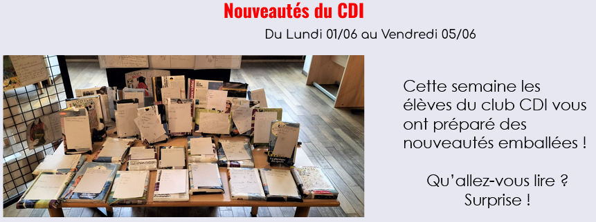 Nouveautés 01/06