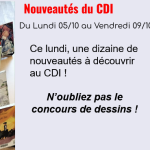 Nouveautés 05/10 au 09/10